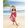 thumbnail image 4 of HAPPY BAY Women's Summer Beachwear Sarong Coverups for Women Long Swimsuit Swim Cover up Pool Beach Wraps Skirt Sheer Swimwear Bikini Cover-ups L-XL Ruby, Solid, 4 of 4