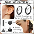 thumbnail image 2 of 6 Pairs Titanium Earrings for Women Men G23 Pure Titanium Earrings for Sensitive Ears Ball Dot Triangle 18G hypoallergenic Titanium Earrings for Multiple Piercing Nap Flat Back Earrings Set, 2 of 5