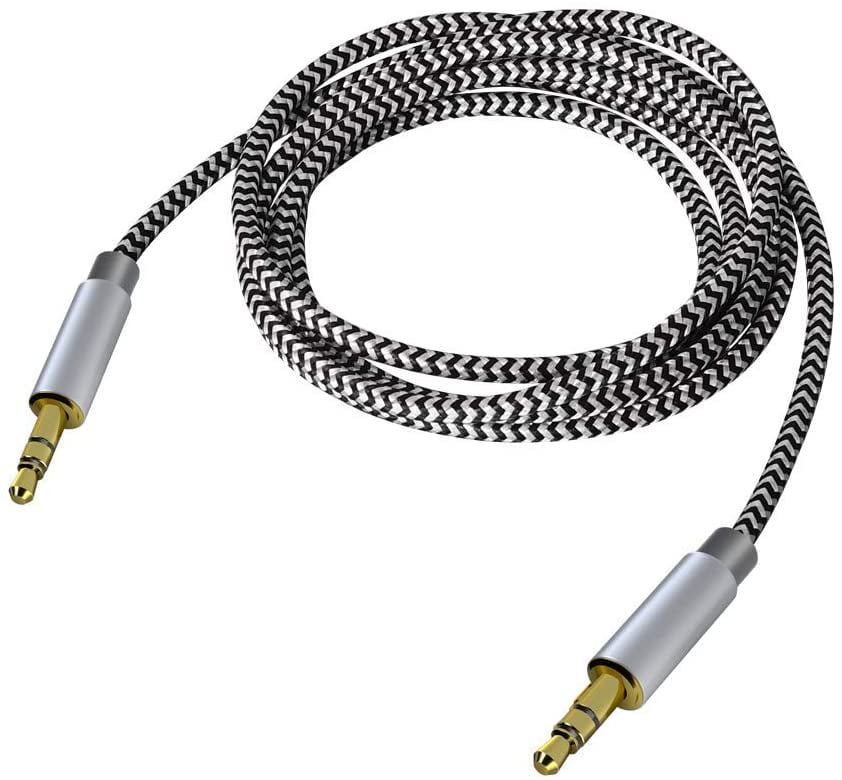 1M Premium Braided 3.5mm Stereo Audio Cable Car AUX Auxiliary Cord Male to Male 