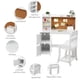 thumbnail image 5 of Yeshouse Escritorio y silla para niños, escritorio de madera con estantería, cajones y armarios de almacenamiento, ajustable, ideal para manualidades y estudio, 5 of 8