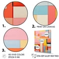 thumbnail image 3 of Designart "Harmonious Pastel Geometric Blend II" Landscape Sunset Floater Framed Wall Art Living Room, 3 of 5