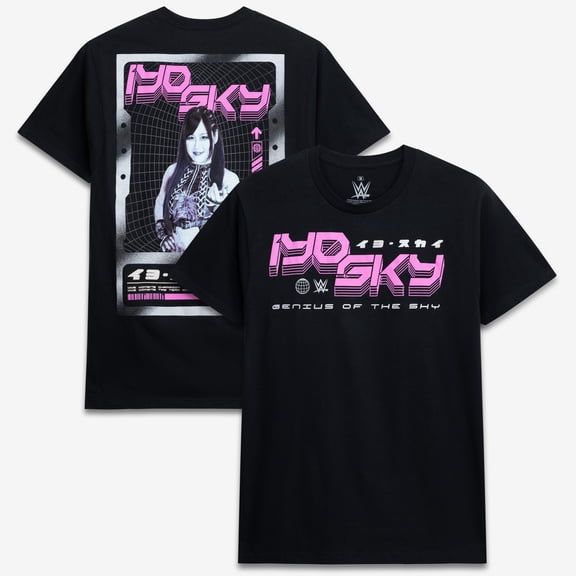 Men's Ripple Junction Black IYO SKY Cyber Y2K Neon Graphic T-Shirt