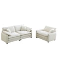 thumbnail image 5 of Miekor Furniture Modern Living Room Sofa Two Pieces Set, Suitable For Living Room And Small Apartment, 2 Pieces Sofa Set Consists Of A Single Seat Sofa And A 2-Seater Sofas, Beige Corduroy 00682, 5 of 12