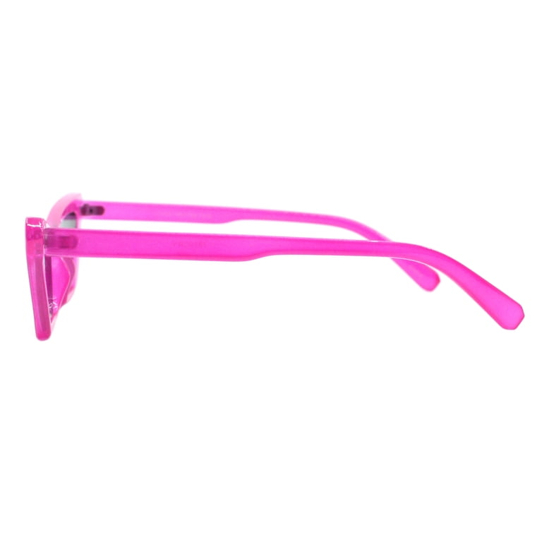 Bright Neon Colorful Sunglasses Geometric Trapezoid Shape UV  display picture 3