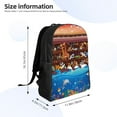 thumbnail image 2 of Defioc Animals On Noah's Ark2 Print Backpack -Travel,or Work Bookbag Daypacks with 15-Inch Laptop Sleeve and Dual Water Bottle Pockets, 2 of 6