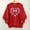 02 Red, variant on Women's Valentine's Day Heart Letter Print Long-Sleeve Crewneck Casual Sweatshirt