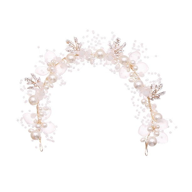 Qarigey Diadema nupcial para boda, moda brillante, decoración de flores de perlas, diadema, accesorios de adorno, fiesta de compromiso Ropa, zapatos y accesorios Miscelánea Qarigey AP015483-01