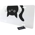 thumbnail image 3 of Wondertify License Plate Cat Hang Upside Down Watching on The  Background Decorative Car Front License Plate,Vanity Tag,Metal Car Plate, Novelty License Plate,6 X 12 Inch (4 Holes), 3 of 13