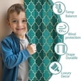 thumbnail image 3 of Blackout Kids Curtains,Teal Gold Checkerboard Checkered Pattern Childrens Insulated Curtains Set Of 2,Bedroom Essentials,Toddler Room Decor 42"x54", 3 of 5