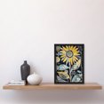 thumbnail image 4 of Artery8 Mandala Pattern Sunflower Inverted Design Quirky Living Room Artwork Framed Wall Art Print A4, 4 of 5