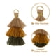 thumbnail image 3 of 10Pcs Mini Borlas Tri-Capa de 1.6" Charm de Bolsa Bohemio Llavero para Proyectos DIY (Marrón Claro/Amarillo/Verde), 3 of 7