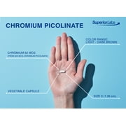Superior Labs Chromium Picolinate - 100% Natural, 500mcg, 120 Vegetable Capsules