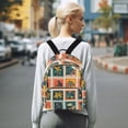 thumbnail image 7 of FORMRS Mini Backpack Purse for Women Travel Daypack Casual Shoulder Bag, Jungle Stamp, 7 of 7