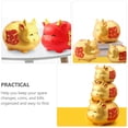 thumbnail image 2 of 1 Pce Tirelire en Forme de Cochon Doré Grande Capacité pour Nouvel An Chinois (Doré), 2 of 7