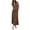 Brown, variant on Women Two Piece Skirt Set V Neck Blazer Vest and Mesh Long Skirt Casual Outfit