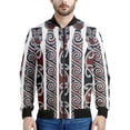 thumbnail image 2 of Chaqueta con cremallera maorí en blanco y negro para hombres y niños, sudadera de gran tamaño con estampado 3D, chaquetas bomber de manga larga para primavera y otoño, 2 of 5