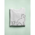 thumbnail image 3 of Dog And Cat In Line Art Sweatshirt Women -Image by Shutterstock, Female Large, 3 of 4