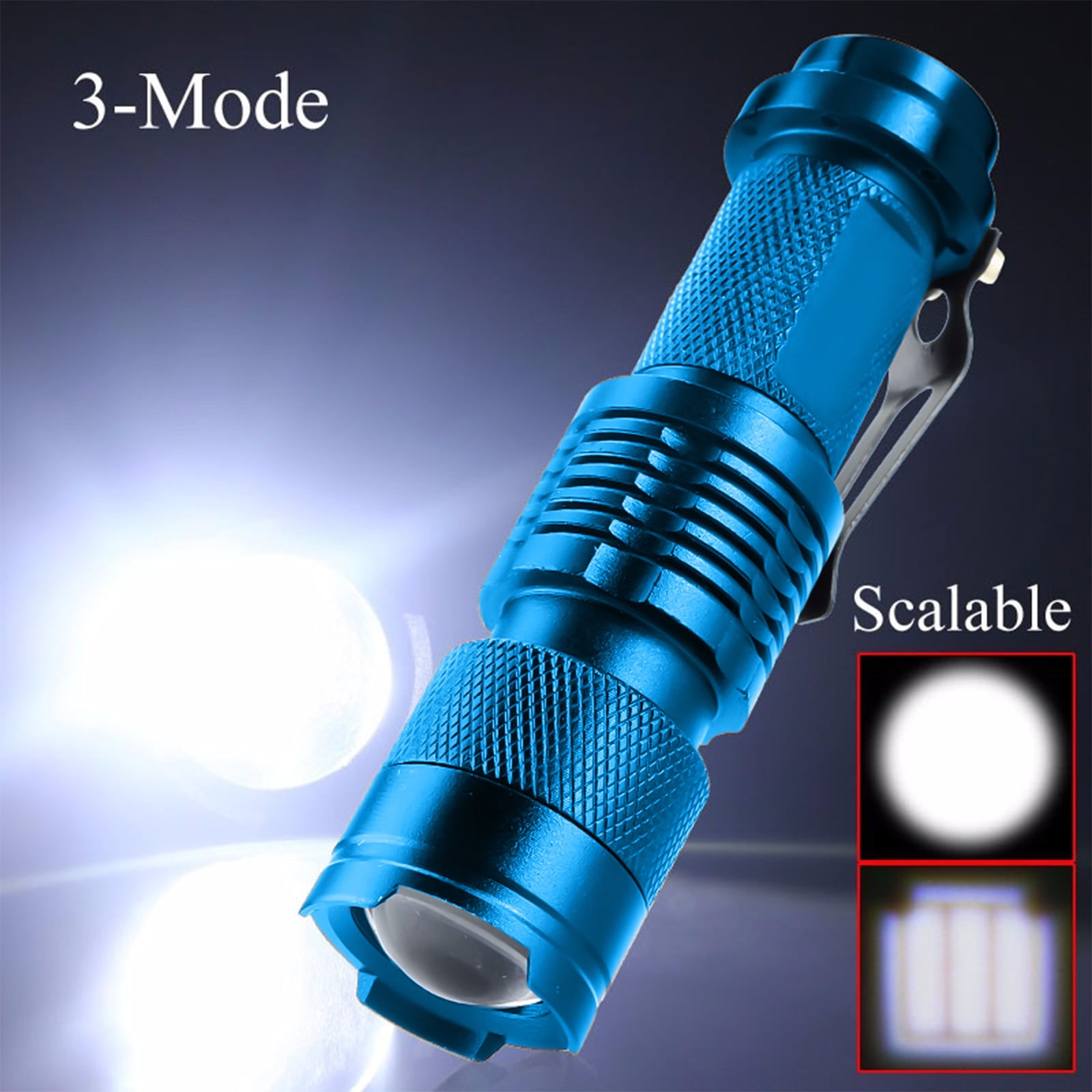 Lampe Frontale LED USB-C rechargeable, zoom 3 modes avec capteur