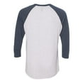 thumbnail image 2 of Next Level Unisex Triblend 3/4-Sleeve Raglan - IND/ HTHR WHITE - XL, 2 of 4