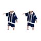 thumbnail image 1 of Guardurnaity Traje de rayas para niños Deportes Elegante Moda Colorida Cremallera Suelta Lavable Fotografía Jersey Camisa corta 140 CM 140 CM 2piezas, 1 of 6