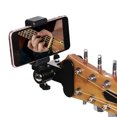 thumbnail image 3 of Phone Guitar Phone Holder 360 Degree Rotating Guitar Bass Head Phone Holder Guitar Neck Clamp for Electric Guitar Bass Ukulele Suitable for Phone Widths Ranging From 5.5cm-7.5cm, 3 of 7