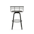 thumbnail image 3 of Amisco Brisk 26 In. Swivel Counter Stool - Grey Distressed Wood / Dark Grey Metal, 3 of 10