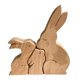 thumbnail image 1 of Adorno de conejo familiar de madera, adornos de conejito decorativos de escritorio coleccionables, decoración artesanal de adorno de conejo para el hogar kaili Sencillez, 1 of 5