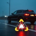 thumbnail image 3 of Riforla Triangle Multifunctional Emergency Triangles Lights LED Solar Rechargeable Car Warning Triangles Road Triangles Reflective Triangles Truck Triangles for Vehicle （B） Car Accessories Yellow, 3 of 6