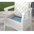 thumbnail image 3 of Suncast Chaise de Salle à Manger en Résine Durable pour Patio Extérieur avec Rangement, Blanc (2 Pack), 3 of 4