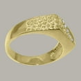 thumbnail image 3 of LBG British Made 10k Yellow Gold Real Natural Diamond Mens band Ring - 33 size options - Size 8, 3 of 6