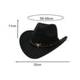 thumbnail image 6 of Cowboy Cowgirl Hat Decor Cowgirl Sombrero Caps for Adults Women Men Festival Black, 6 of 6