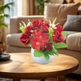 thumbnail image 5 of OEFNTAC Artificial Flower Arrangement 5.91x4.72x4.72in Polyester Dining Table Centerpiece Home Decor Silk Flowers, 5 of 6