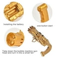 thumbnail image 4 of tredstone Bubble Making Machine Kids Plastic Bubble Maker Outdoor Party Electric Bubbler Children Toy, Gold, 4 of 9