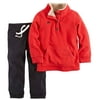 Carters Infant Boys Elephant Red Athletic Fleece Jacket & Pants 2 PC Outfit