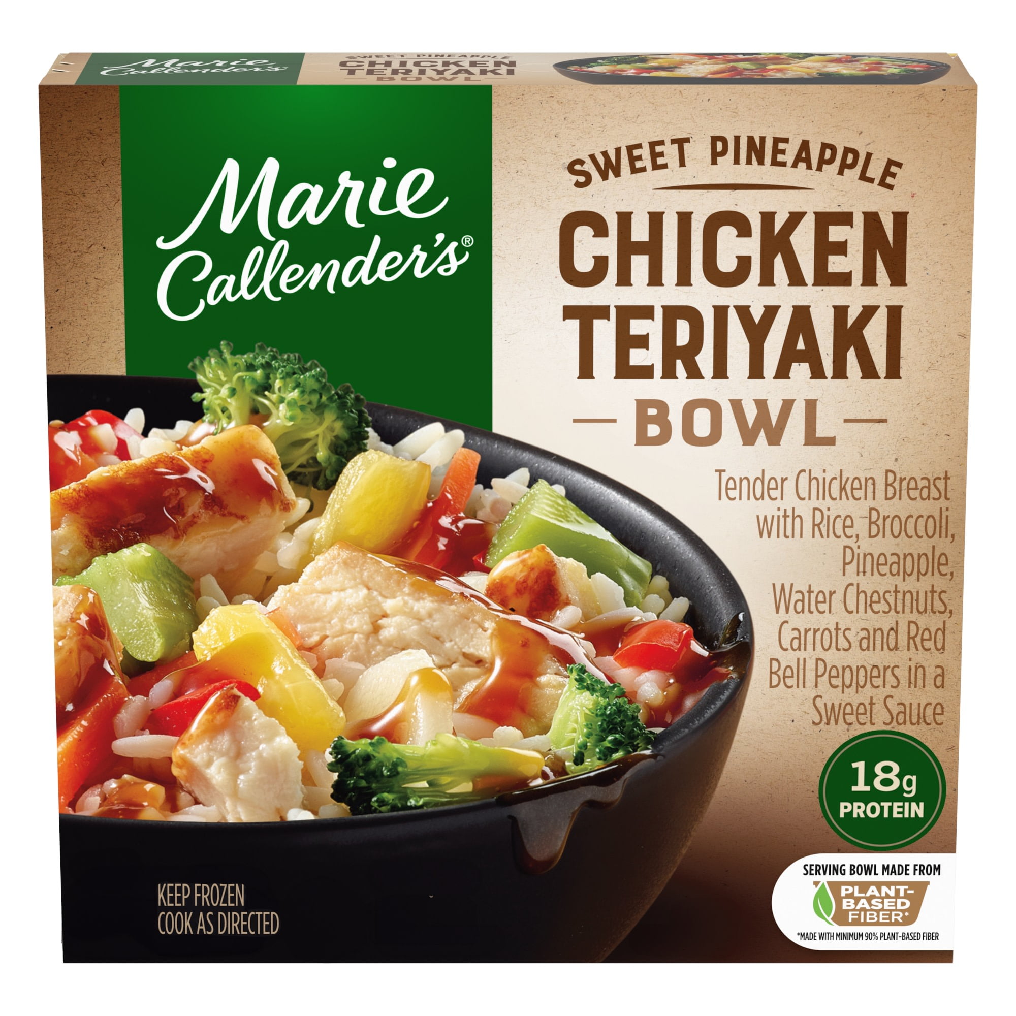 Marie Callender's Sweet Pineapple Chicken Teriyaki, Frozen Meal, 11.8 oz. Bowl