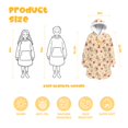 thumbnail image 3 of Wearable Lamb Fleece Blanket Hoodie,Pioneer Flower Floral Print Pattern Oversized Sherpa Blanket Hoodie with Super Pockets,Super Warm Fuzzy Pullover for Women & Men, 3 of 6