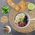 thumbnail image 3 of 2 pcs Woven Placemats Large Round Natural Wicker Placemats For Dining Table, 3 of 5