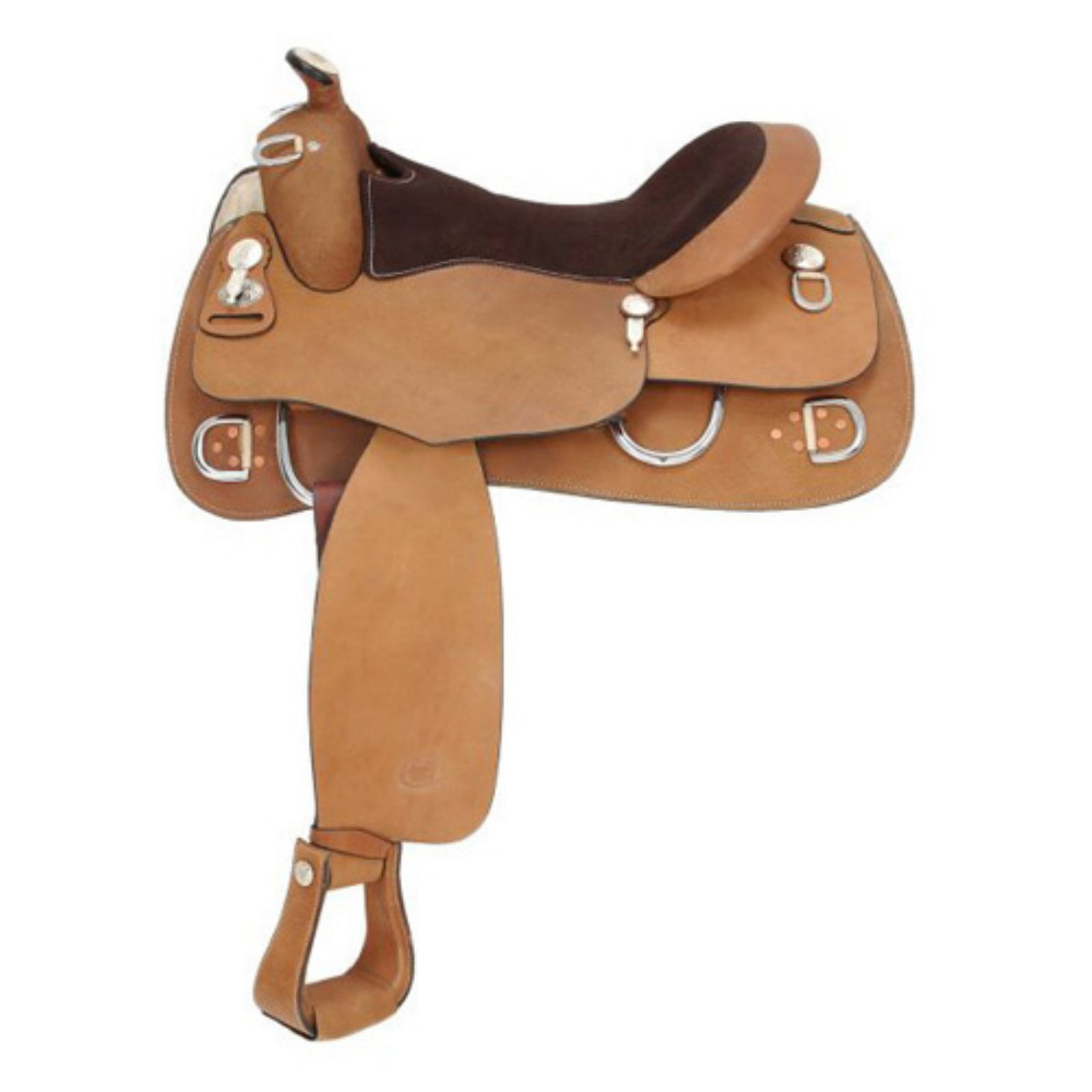 Royal King Roughout Training Saddle with Leather Seat