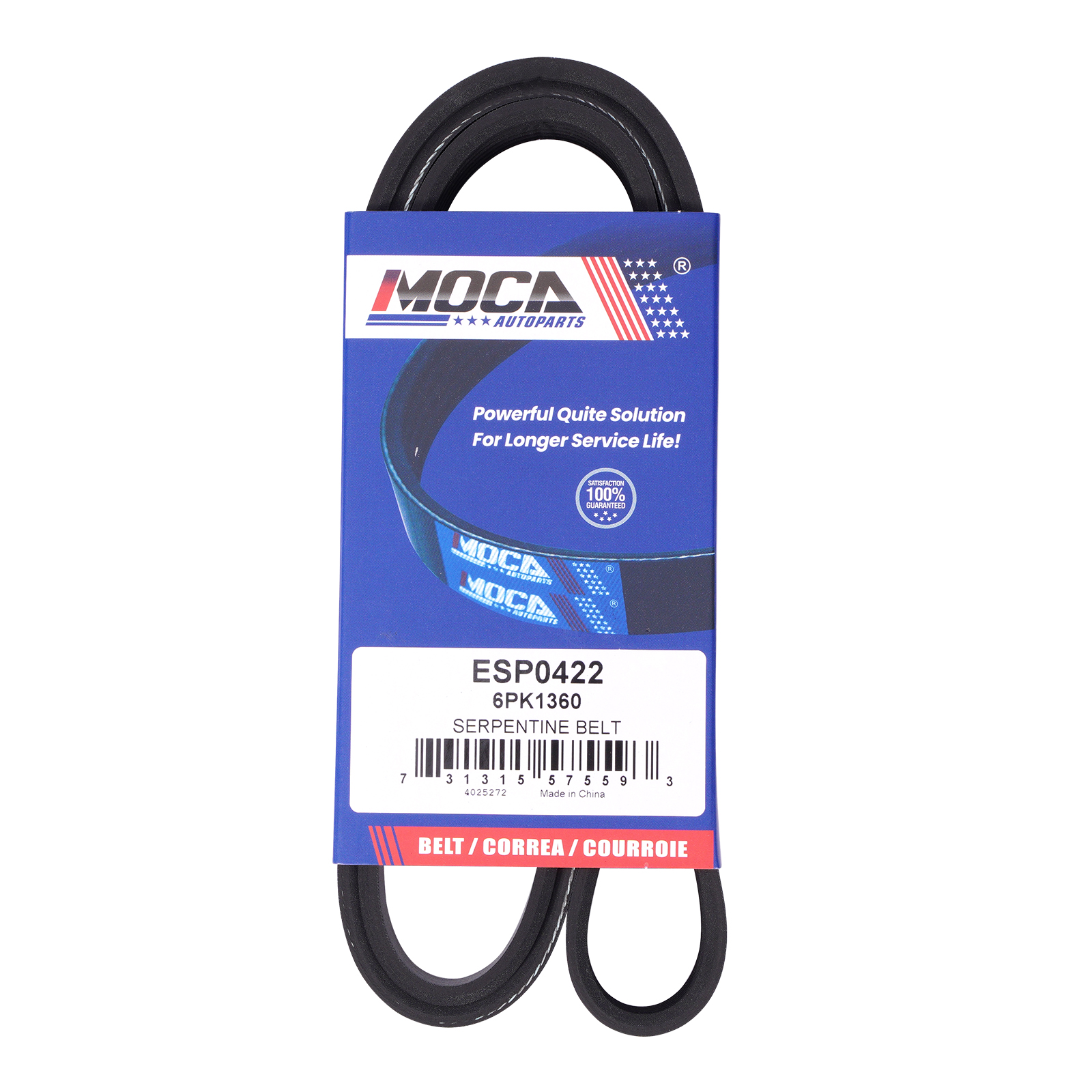 6PK2415 EPDM Serpentine Belt – Fits Chevy, GMC, Audi, Cadillac 4.3L 5.0L 5.7L, 3-Year Warranty