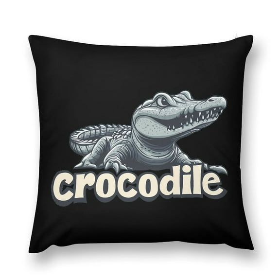 Crocodile Throw Pillow Cases Plush Pillow Cover Decorative Pillowcases Zipper Closure Cushion Covers for Couch Living Room Bedroom 12 "x12 "
