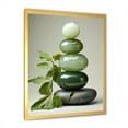 thumbnail image 2 of Designart "Spiritual Zen Stone in Green III" Spiritual Framed Wall Art - Global Green Spiritual Stone Living Room Framed Canvas Art, 2 of 6