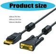 thumbnail image 5 of 200/300/500cm DisplayPort to VGA Cable 1080P Video Converter Feature Double Magnetic Rings Enjoy Stable Transmission, 5 of 10