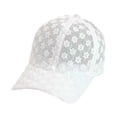 thumbnail image 4 of XIAOCHA Women's Lace‑Embroidery Baseball Cap Solid Outdoor Travel Sun‑Visor Casual Head‑Cover,WH3, 4 of 4