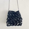 thumbnail image 2 of Retro Handbag Pearls Embellished Crossbody Bag Versatile Beaded Purse Shoulder Bag For Fashionable Women Gray, 2 of 4