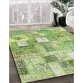 thumbnail image 3 of Ahgly Company Machine Washable Indoor Round Contemporary Slime Green Area Rugs, 8' Round, 3 of 7