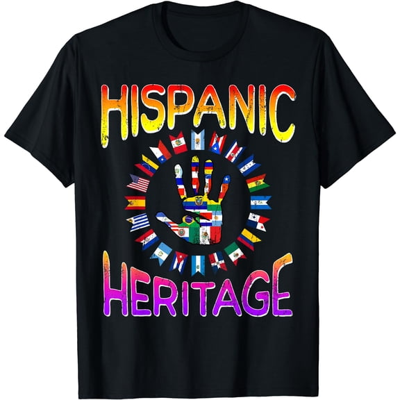 Hispanic Heritage Month flags Spanish Proud Latina Latinx T-Shirt