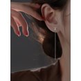thumbnail image 4 of Pendientes de plata de ley Heldig con letras en forma de línea para mujer, 4 of 6