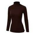 thumbnail image 2 of FashionMille Women's Ribbed Slim Fit Lightweight Long Sleeve Turtleneck Sweater, 2 of 4