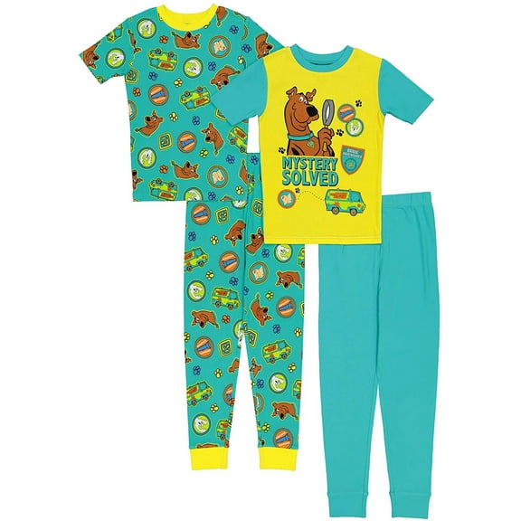 AME Boys Scooby Doo Cotton 4 Piece Pajama Set (8)
