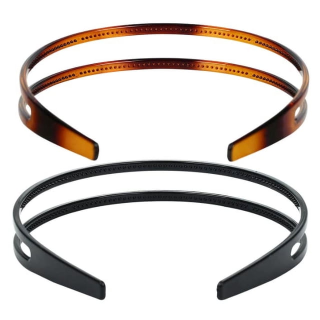 Duehut Diadema 2 Piezas Diademas con Peine de Dientes Diademas de Plástico de Doble Fila Diadema de Plástico Duro para Mujer Accesorio de Aro para el Cabello Antideslizante para Decoraciones para el C